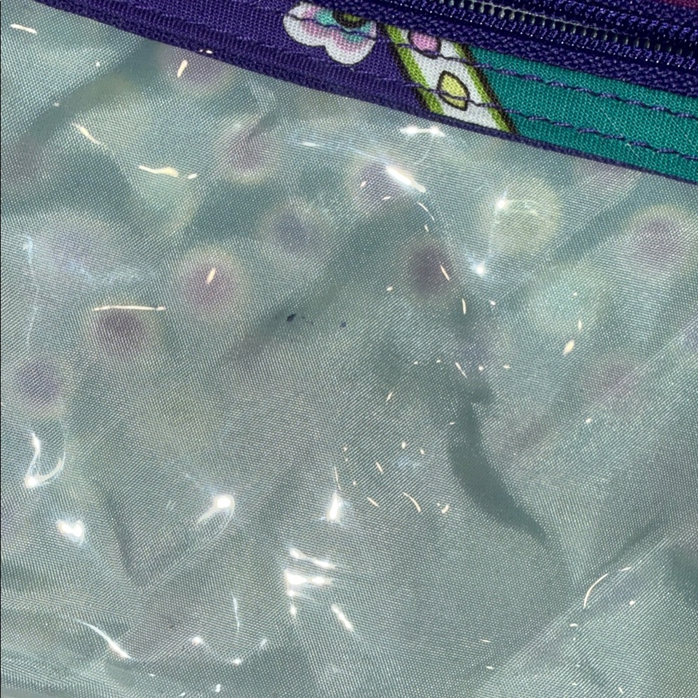 Preloved Vera Bradley Purple and Green Floral Travel Bag (cosmetic) EUC - Picture 8 of 9